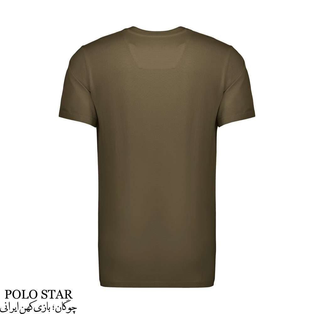 تی شرت یقه هفت پولو (رنگ زیتونی)